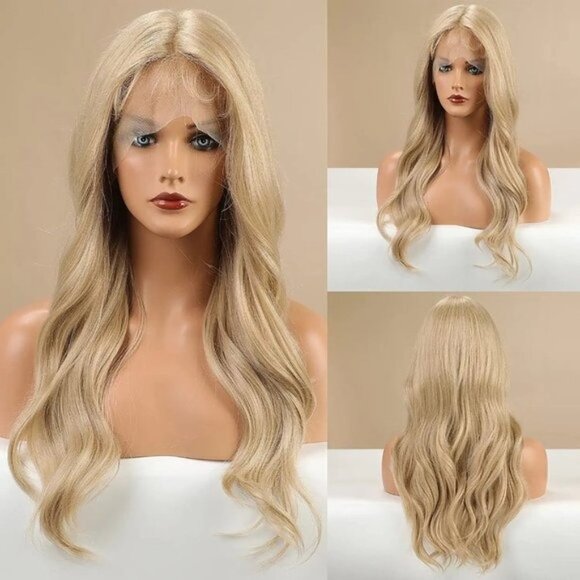 Golden Blonde Middle Part Lace Wig - Picture 4 of 5